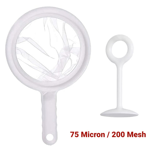 Rosineer Ultra Fine Nylon Strainer / Sieve / Filter with Press Tool - 25, 75, 150 Micron Mesh Options